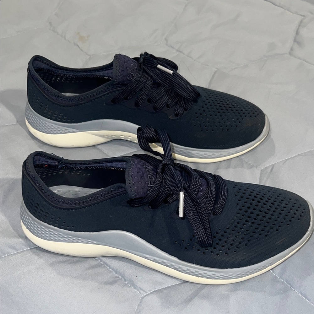 Navy and Gray Athletic Sneakers